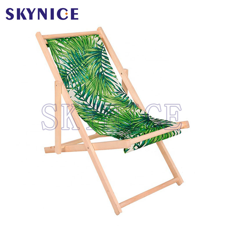 Seaside Fabric Wooden Fodding Beach Chair
